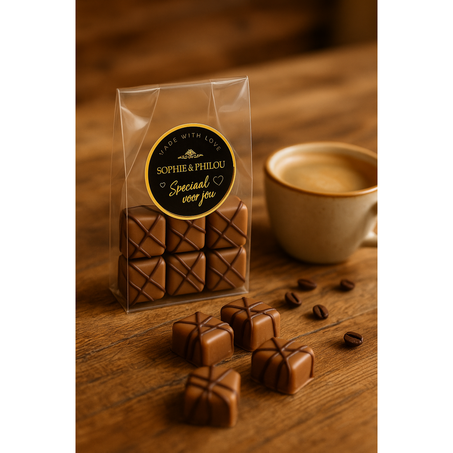 Charlotte Melk Karamel Blokje – Sophie & Philou Luxe Chocolade