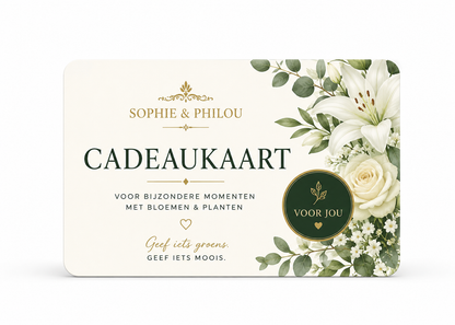 Sophie & Philou Bloemen & Planten Cadeaukaart | Groen Cadeau