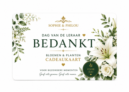 Sophie & Philou Bloemen & Planten Cadeaukaart | Groen Cadeau