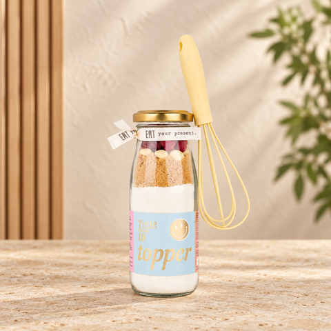 Baking bottle 250ml - Delicious cake for a topper - with whisk