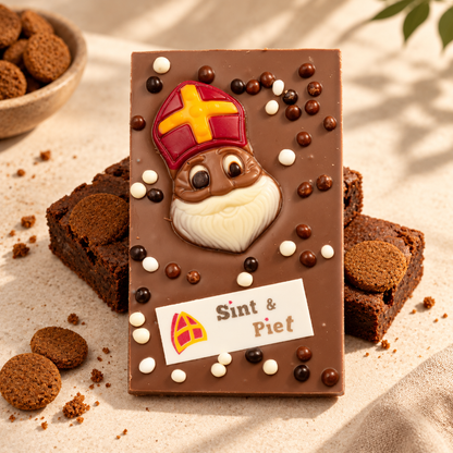 Sinterklaas chocoladereep per post.