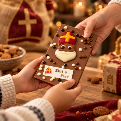Sinterklaas chocoladereep per post.