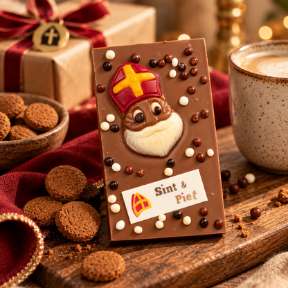 Sinterklaas chocoladereep per post.