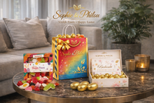 Paastasje met chocolade eitjes en snoep | Luxe Paascadeau met verrassing