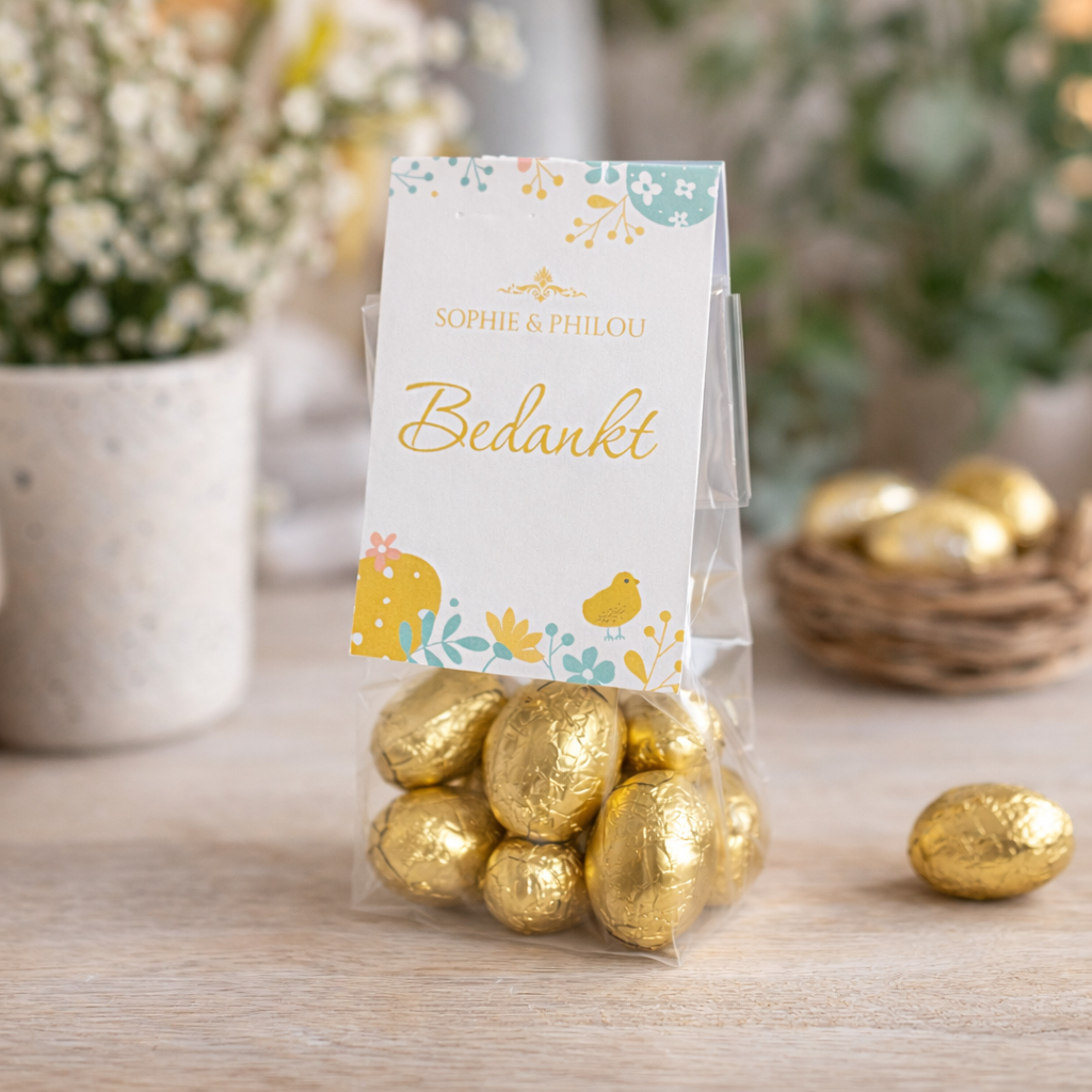 Sophie & Philou Bedankt Chocolade Paaseitjes | Mokka