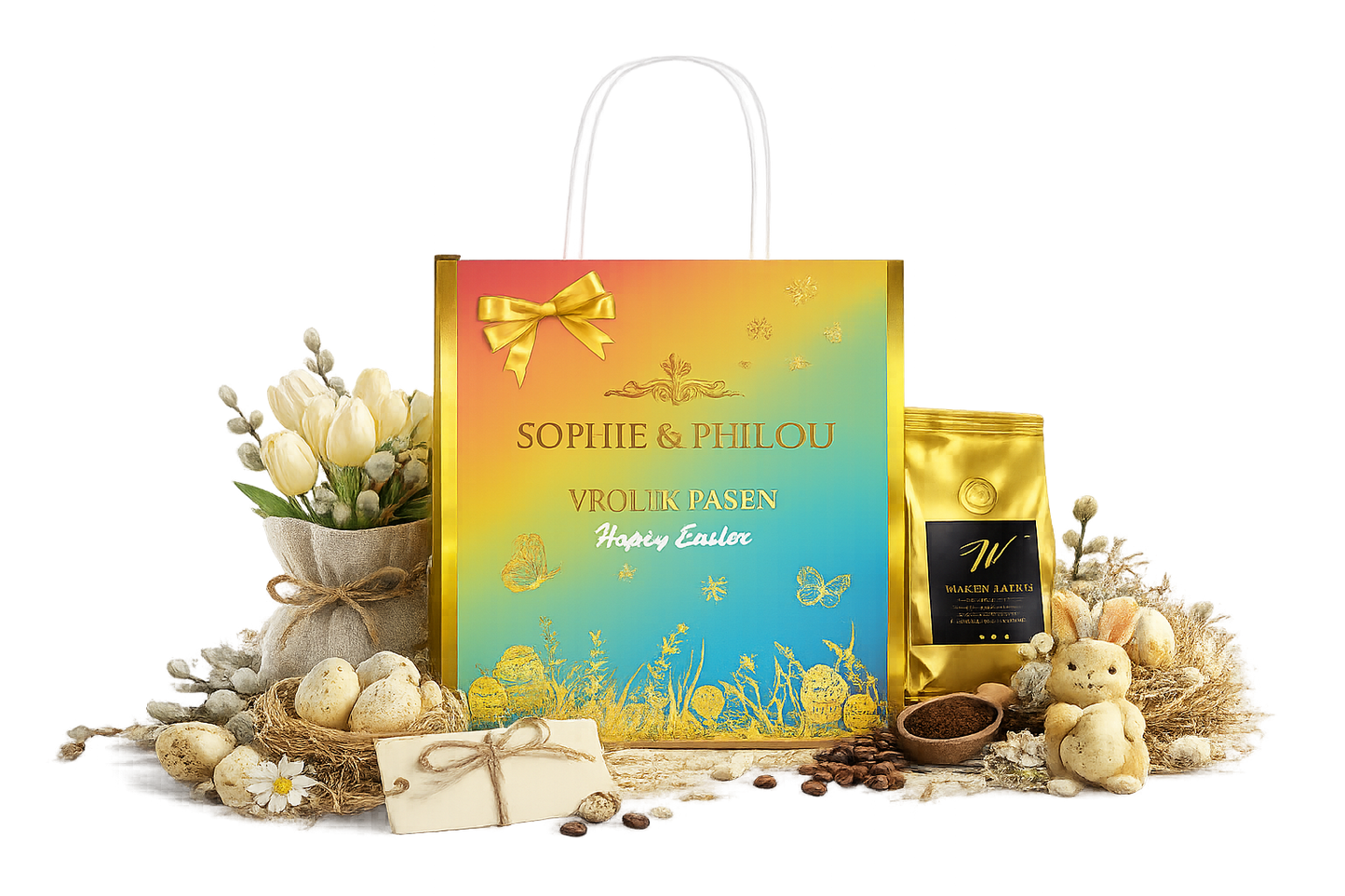 Ostertüten mit Sophie & Philou Allover-Design (50 Stück)