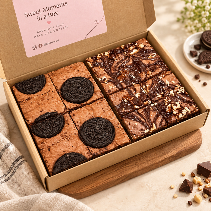Browniebox 16 stuks | Kies zelf 2 smaken
