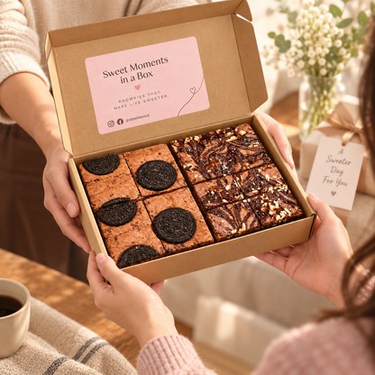 Browniebox 16 stuks | Kies zelf 2 smaken