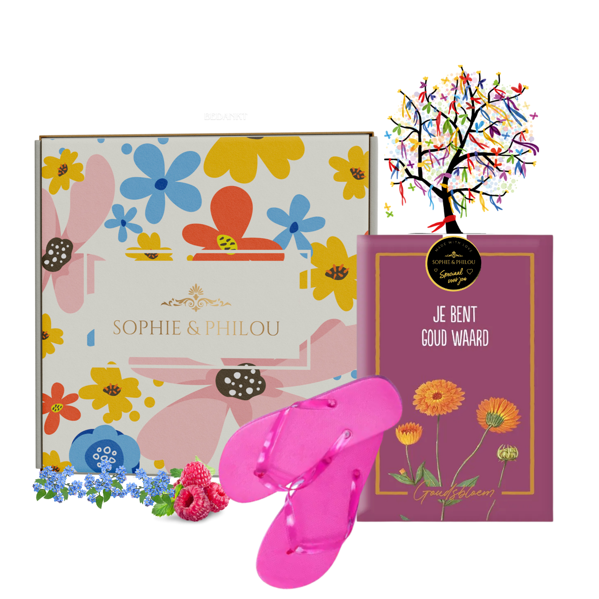 Bedankcadeau Medewerker – Luxe Zomerbox met Bloemzaadjes & Slippers