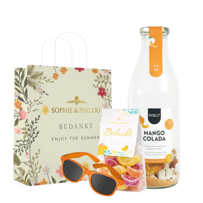 Zomers Cadeautasje Bedankt met Mango Colada | Sophie & Philou