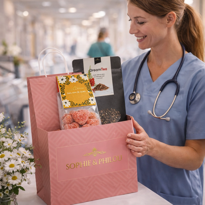 Dag van de Zorg Cadeautasje met Hartjes Snoep en Dream Tea