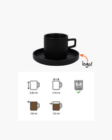 Kop en Schotel 160 ml – Stijlvol en Bedrukbaar