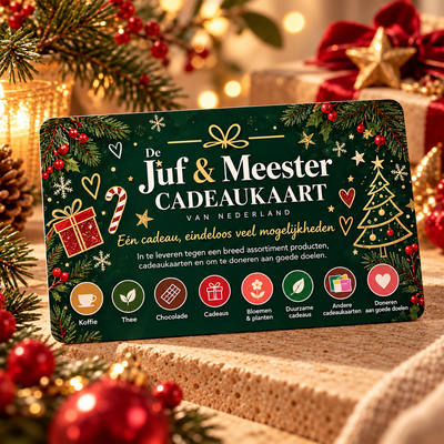Juf & Meester Wagemakers 1001 Cadeaus Kaart - digitale cadeaukaart voor leraren en docenten