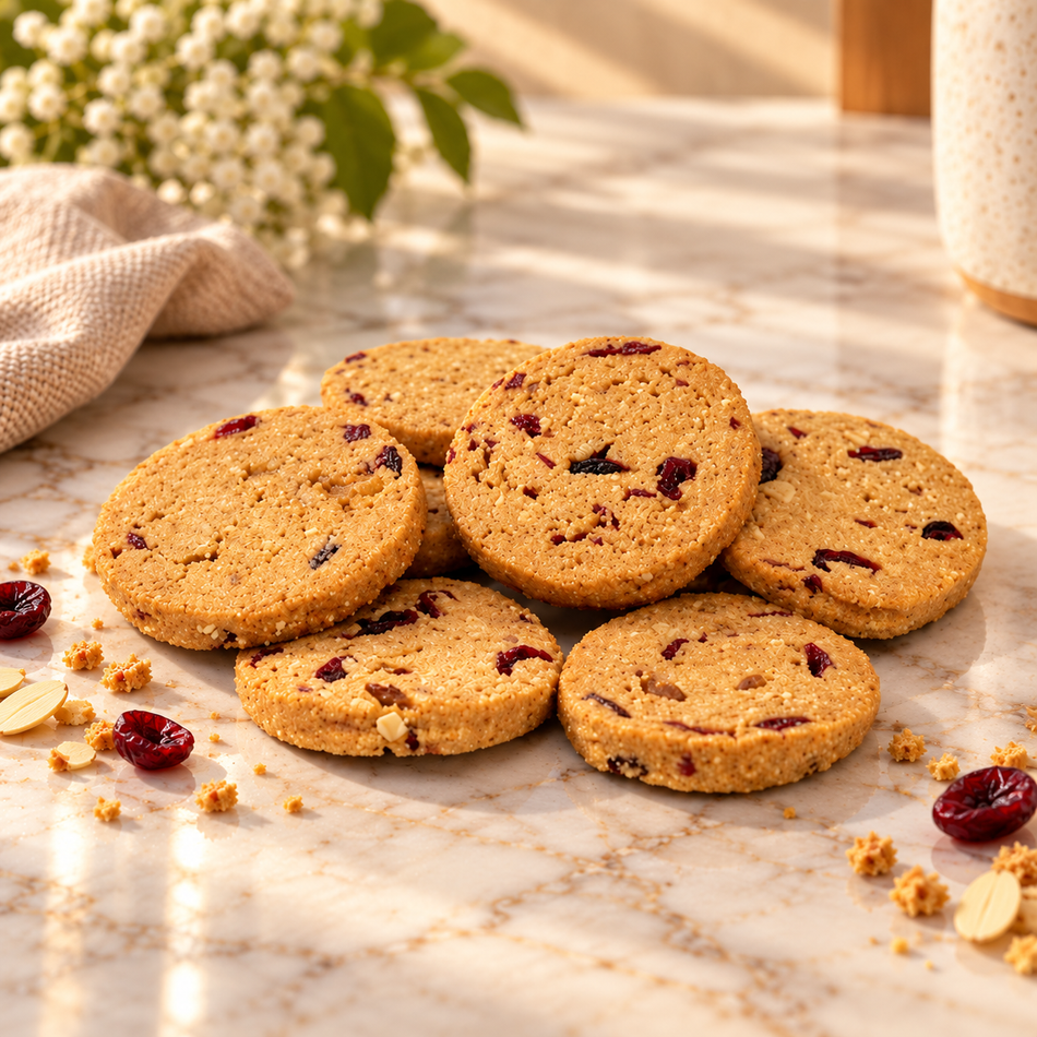 Bakkerij Petit Four glutenvrije haverkoekjes met cranberries