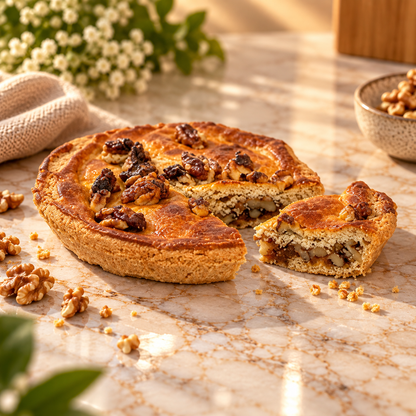 Bakkerij Petit Four glutenvrij walnoot-karameltaartje