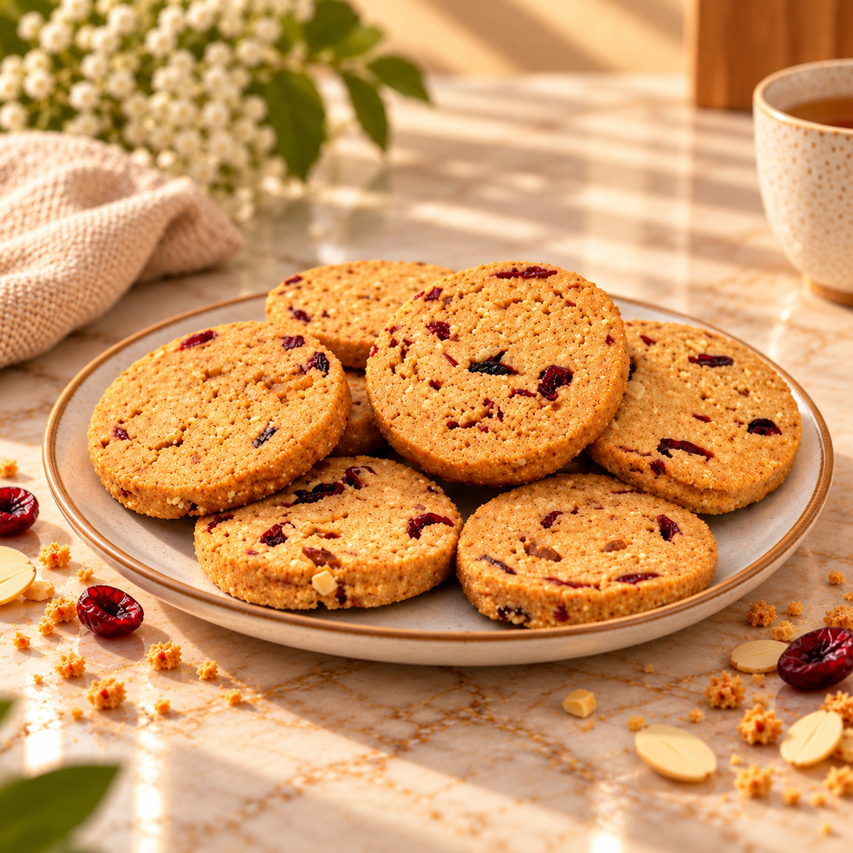 Bakkerij Petit Four haverkoekjes met cranberries glutenvrij
