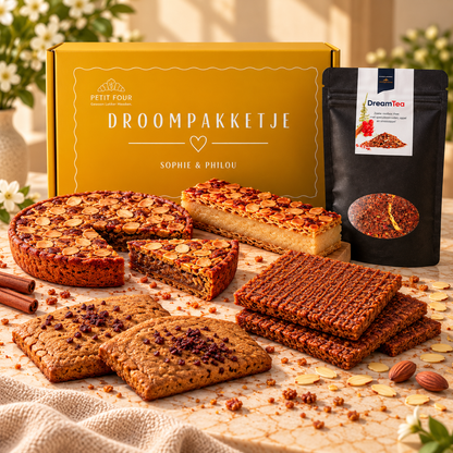Bakkerij Petit Four glutenvrij speculaas cadeau met thee van Sophie & Philou