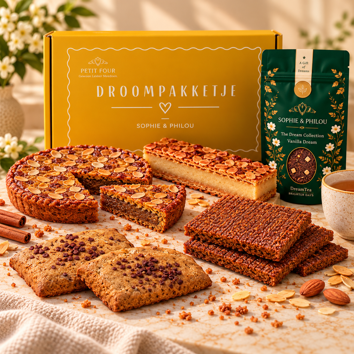 Bakkerij Petit Four glutenvrij speculaas met Sophie & Philou thee