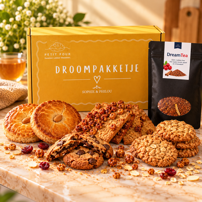 Glutenvrij koeken cadeaupakket met thee