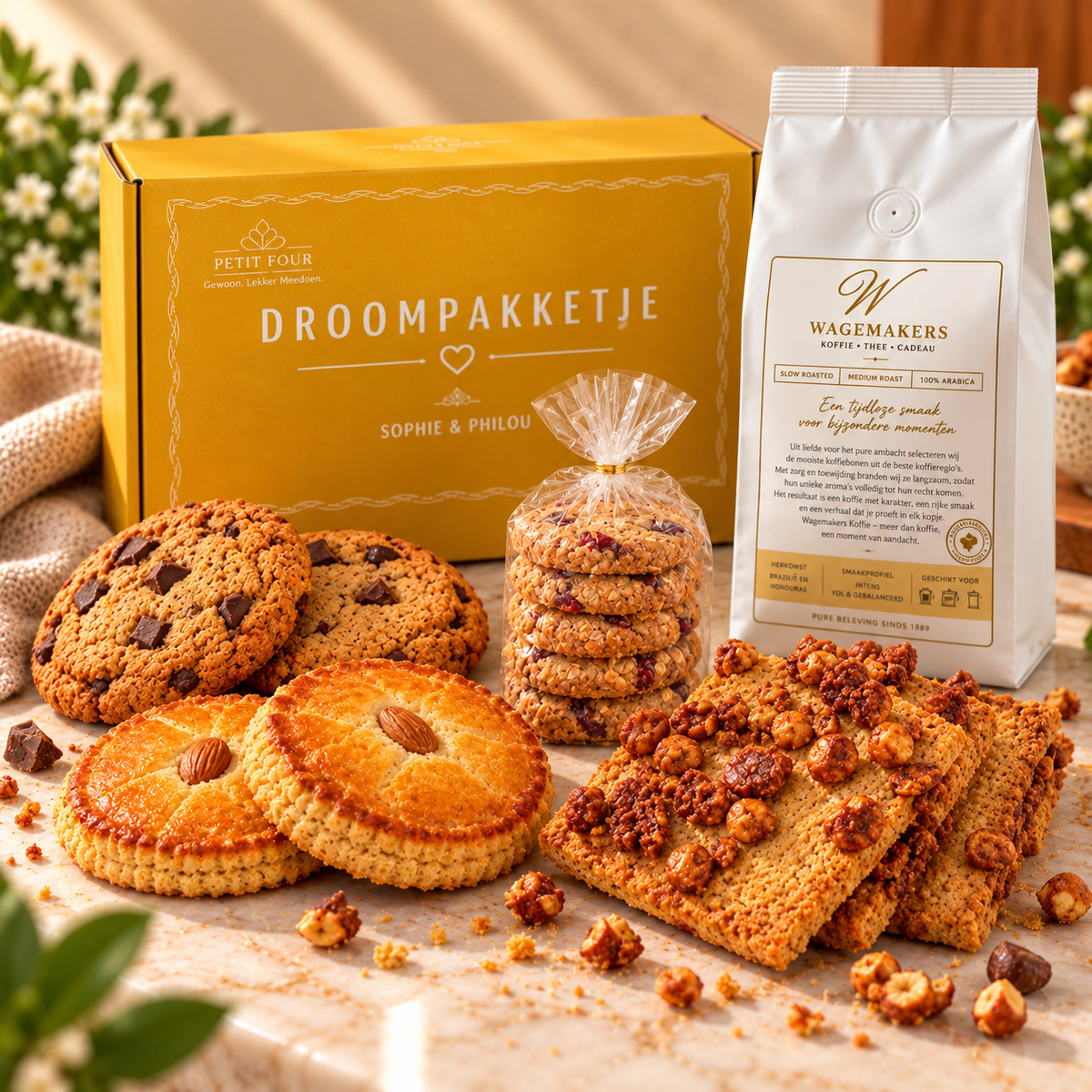 Glutenvrij cadeaupakket bakery koffie