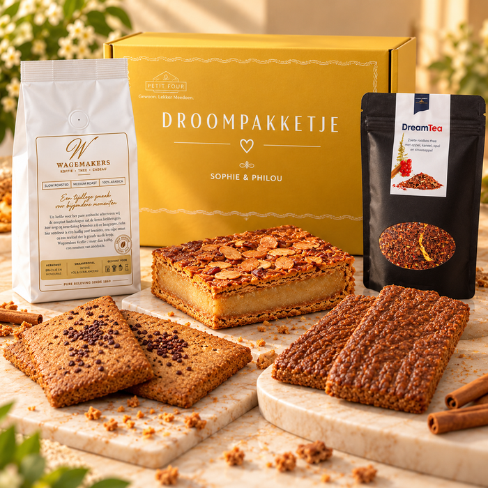 Cadeaupakket speculaas met koffie en thee