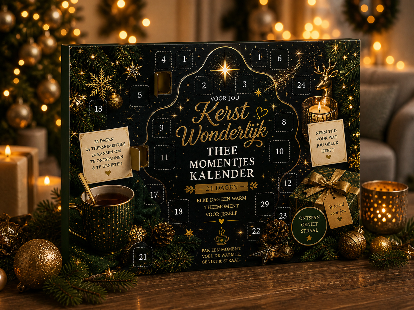 Kerst Wonderlijk Thee Momentjes Kalender 24 dagen magie