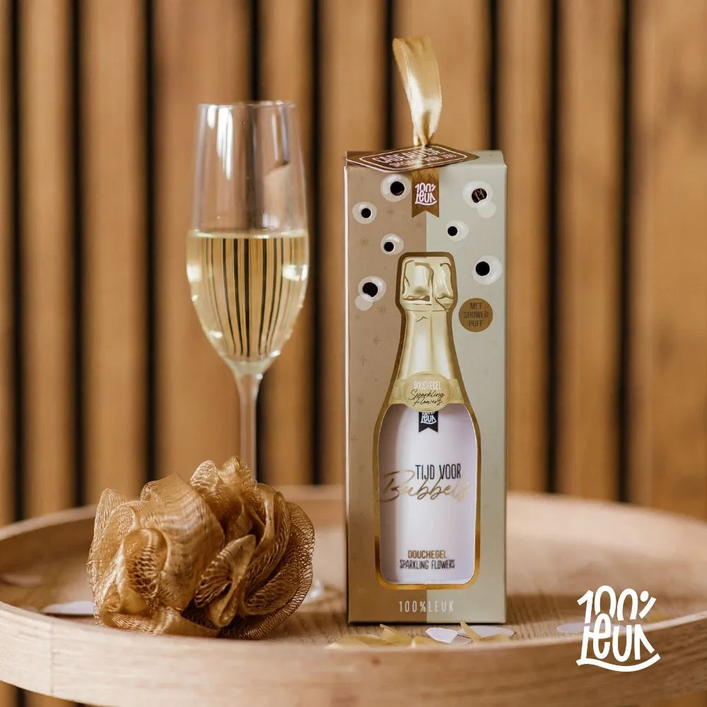 Douchegel met puff Tijd voor bubbels