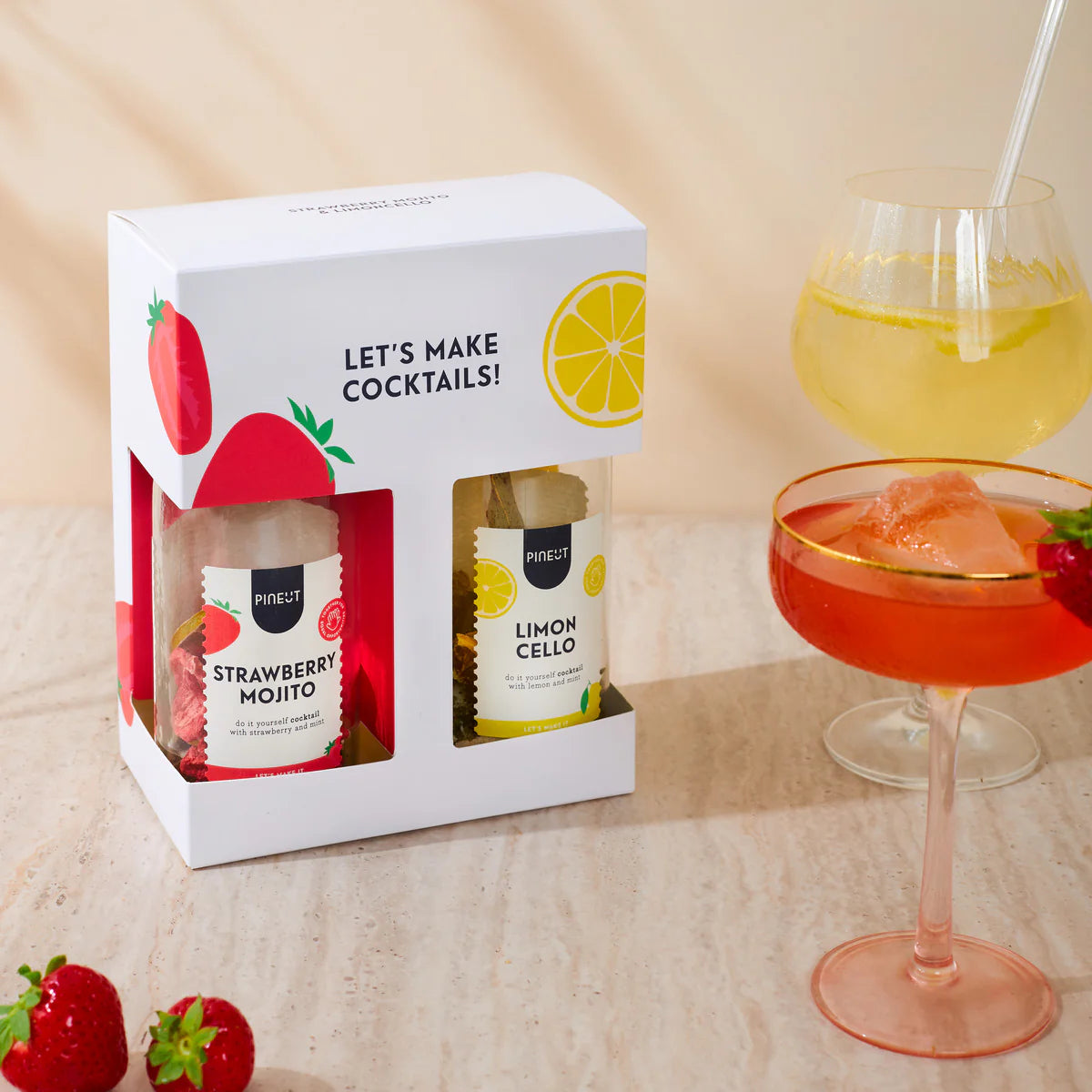 Pineut Cocktail | Giftpack | Strawberry Mojito & Limoncello BIO