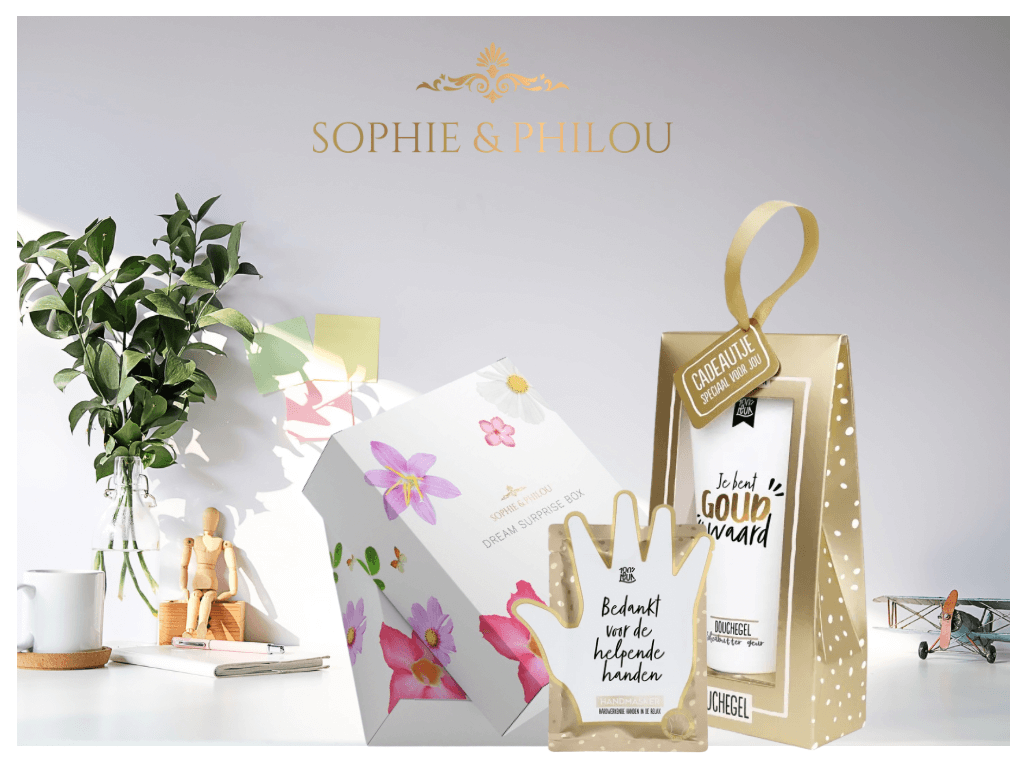 Dream Surprise Box + Cadeauset “Jij bent goud waard” – Bedankje met luxe douchegel en handmasker