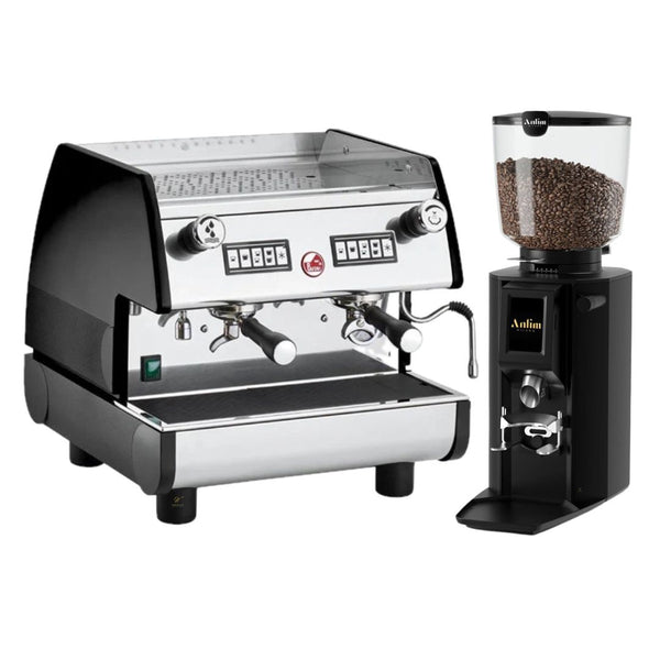 La pavoni Espressomachine 2 pistons + koffiemolen