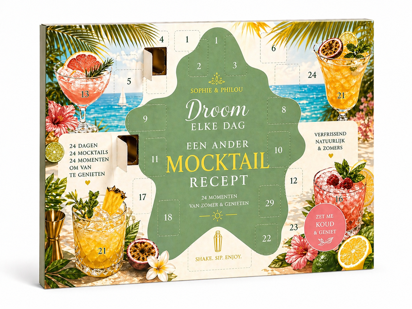 Mocktail Zomerkalender 24 Recepten Cadeau Zomer