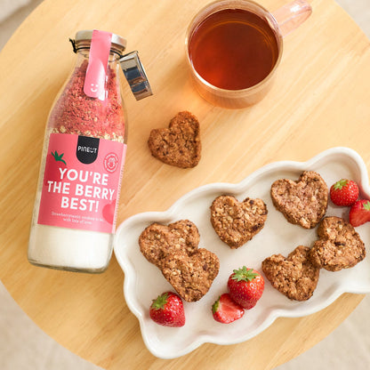You're the berry best!| Aardbei Cookies met hartvormpje