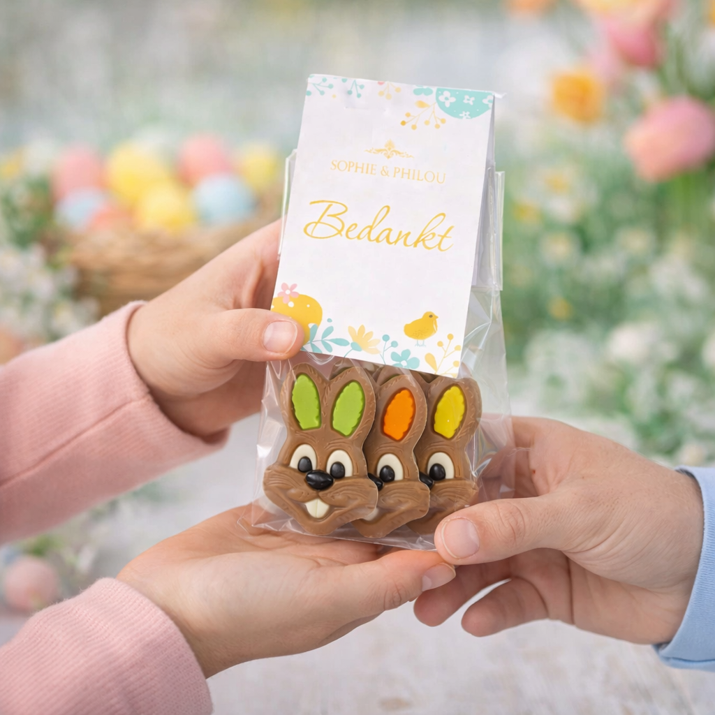 Paaschocolade Haasjes Melk 8 stuks Luxe Paascadeau in Zakje
