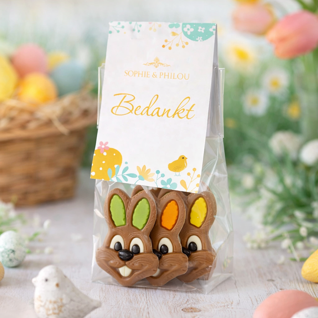 Paaschocolade Haasjes Melk 8 stuks Luxe Paascadeau in Zakje