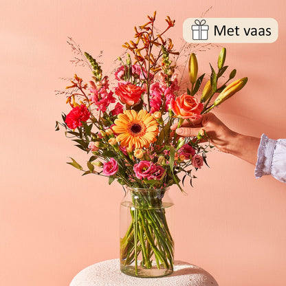 Cadeauset Vrolijk Bloemen Fleur Vaas