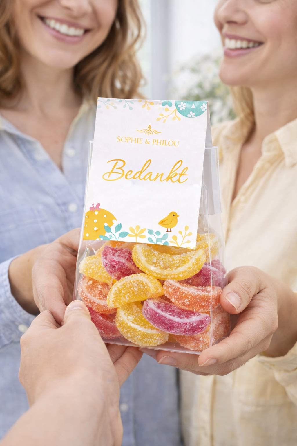 Sophie & Philou Bedankt Zakje Fruit Snoep