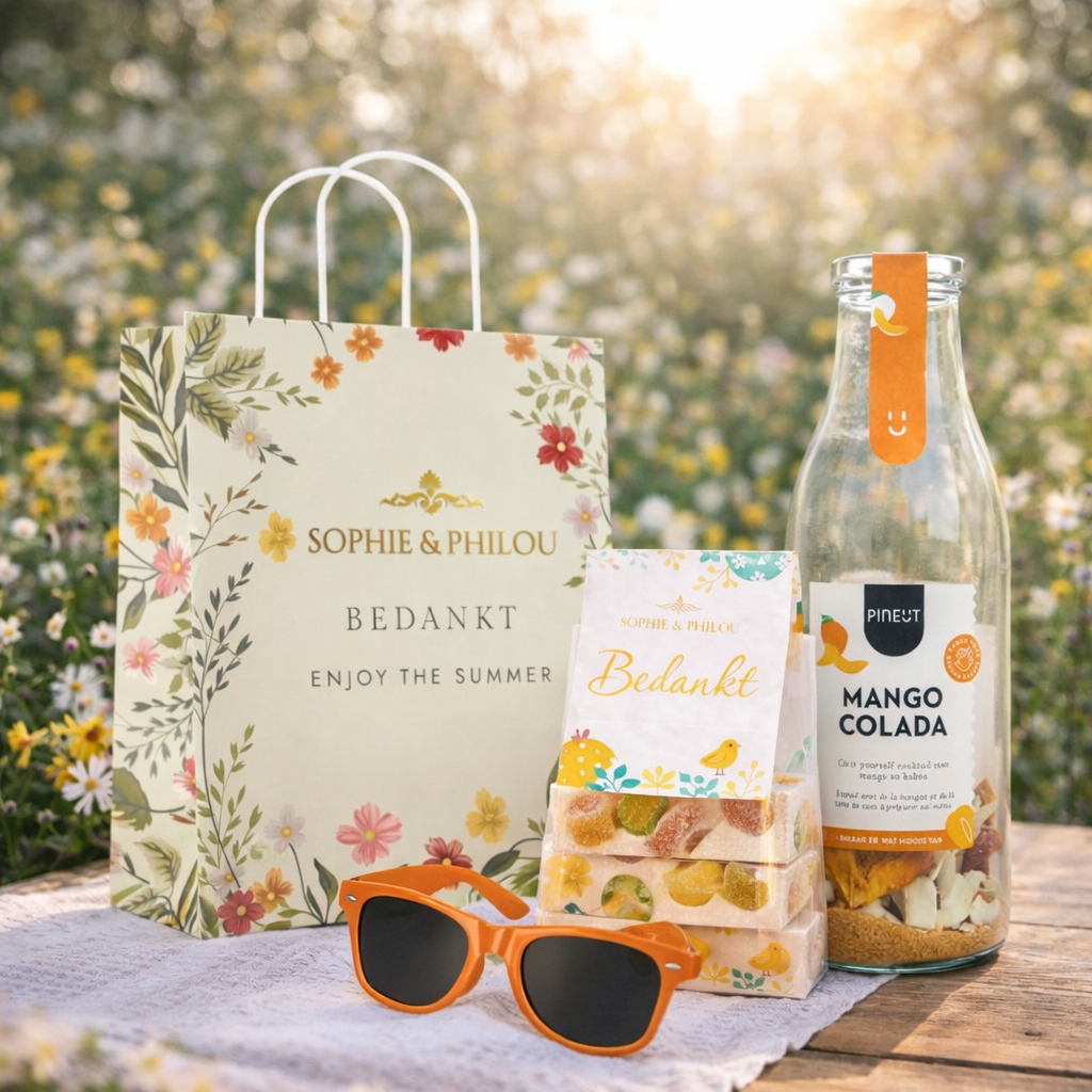 Zomers Cadeautasje Bedankt met Mango Colada | Sophie & Philou