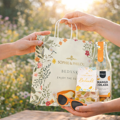 Zomers Cadeautasje Bedankt met Mango Colada | Sophie & Philou