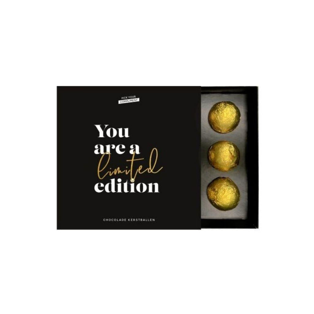 Gouden Chocolade Kerstballen | Cadeau met Compliment