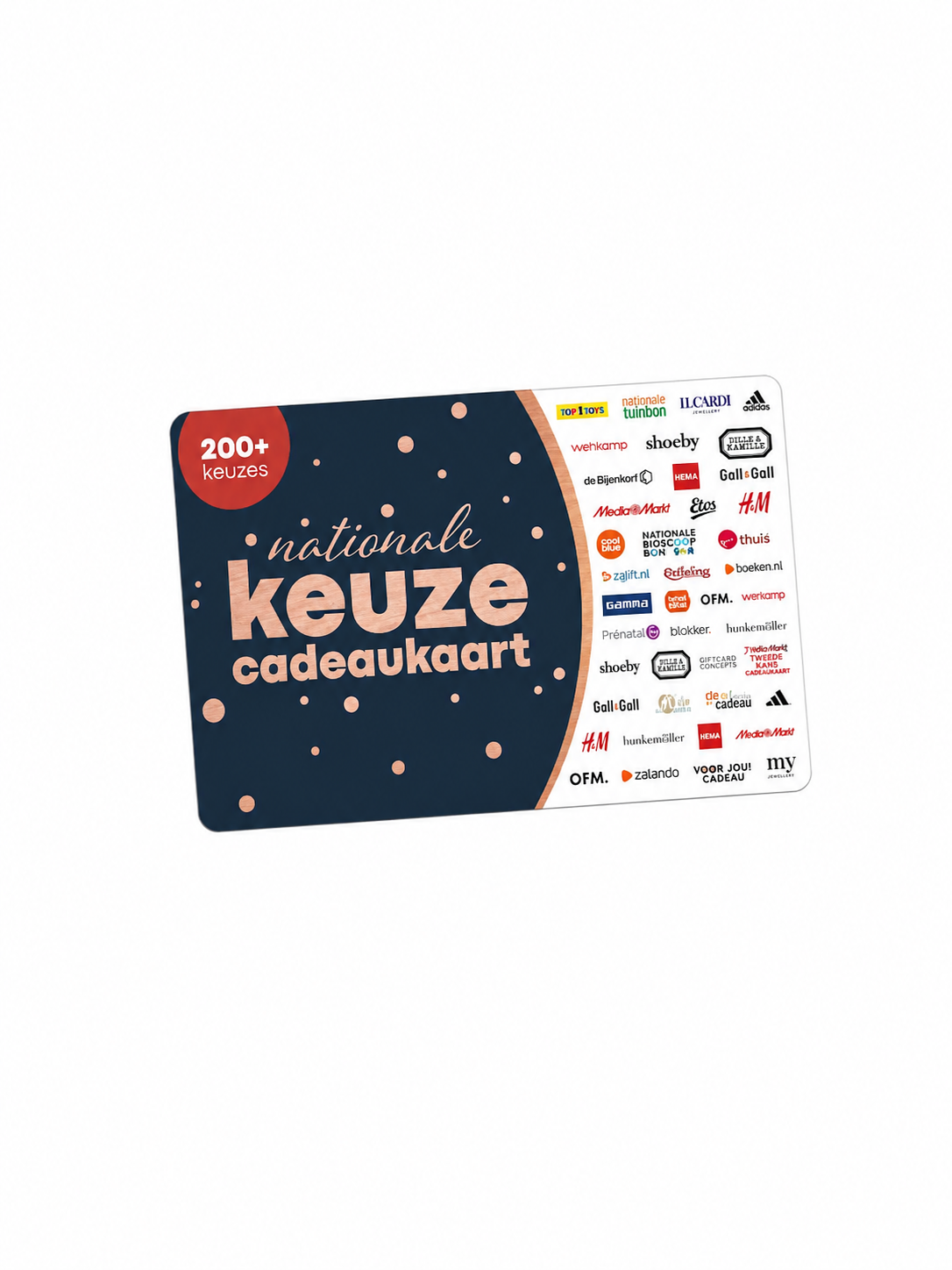 Alles-in-1 Keuze Cadeaukaart met keuze uit 250+ cadeaukaarten en goede doelen