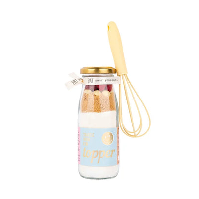 Backflasche 250 ml – Köstliche Tortendekoration – mit Schneebesen