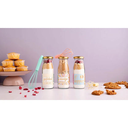 Bakflesje 250ml - Heerlijk Taartje voor een topper - met garde