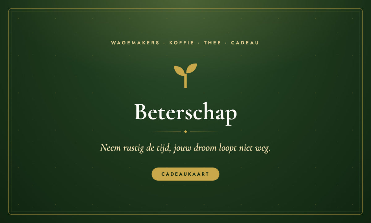 Beterschap Cadeaukaart van Wagemakers Koffie Thee Cadeau