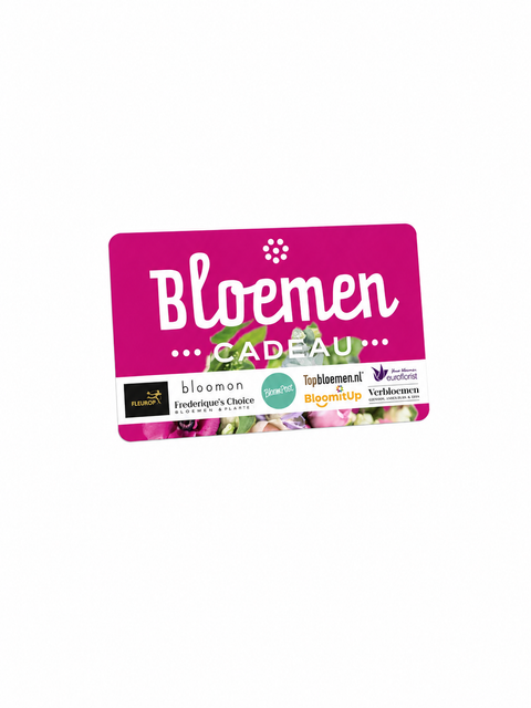 Bloemen cadeaukaart voor bloemisten en bloemenwebshops, ideaal voor bedrijven en scholen.