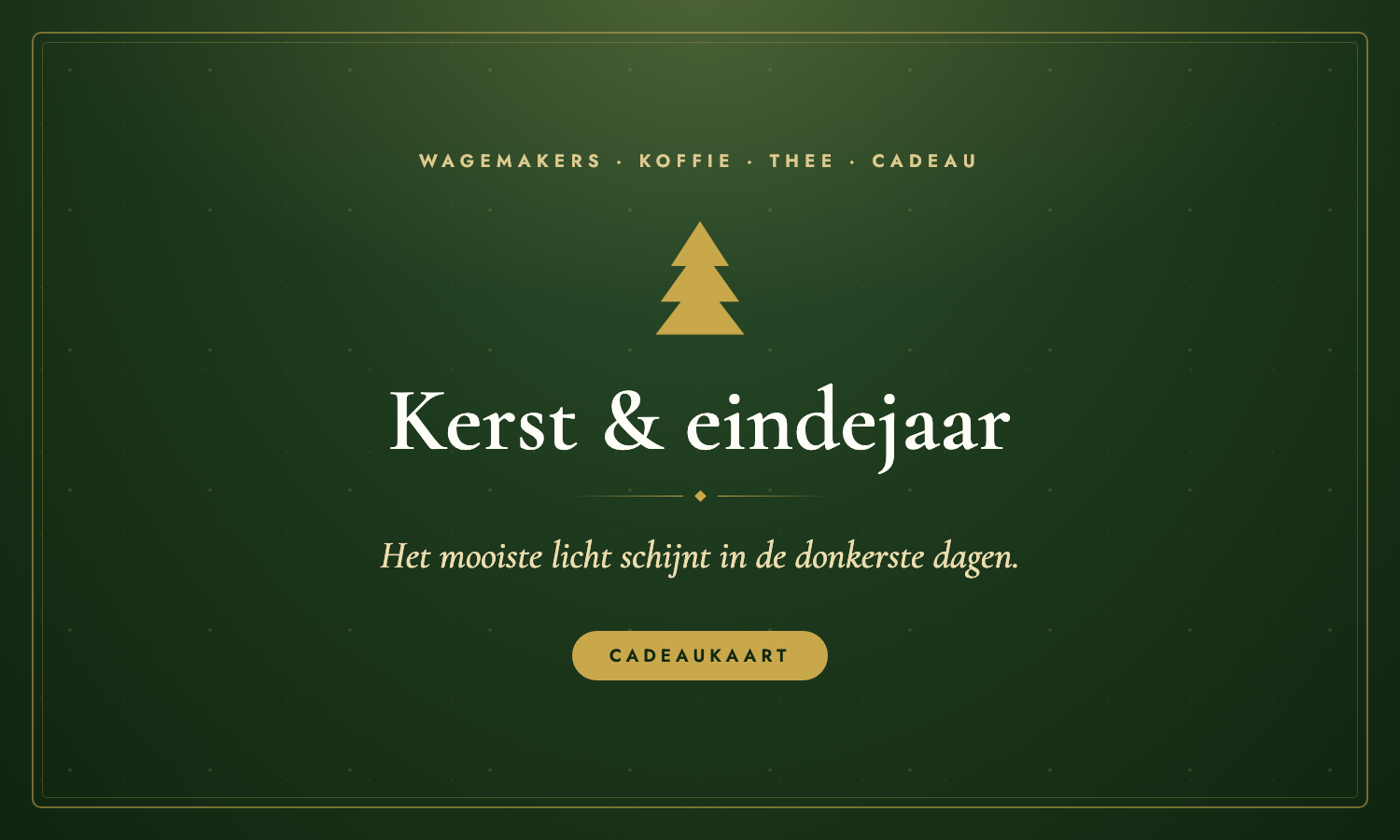 Kerst en eindejaar Cadeaukaart van Wagemakers Koffie Thee Cadeau