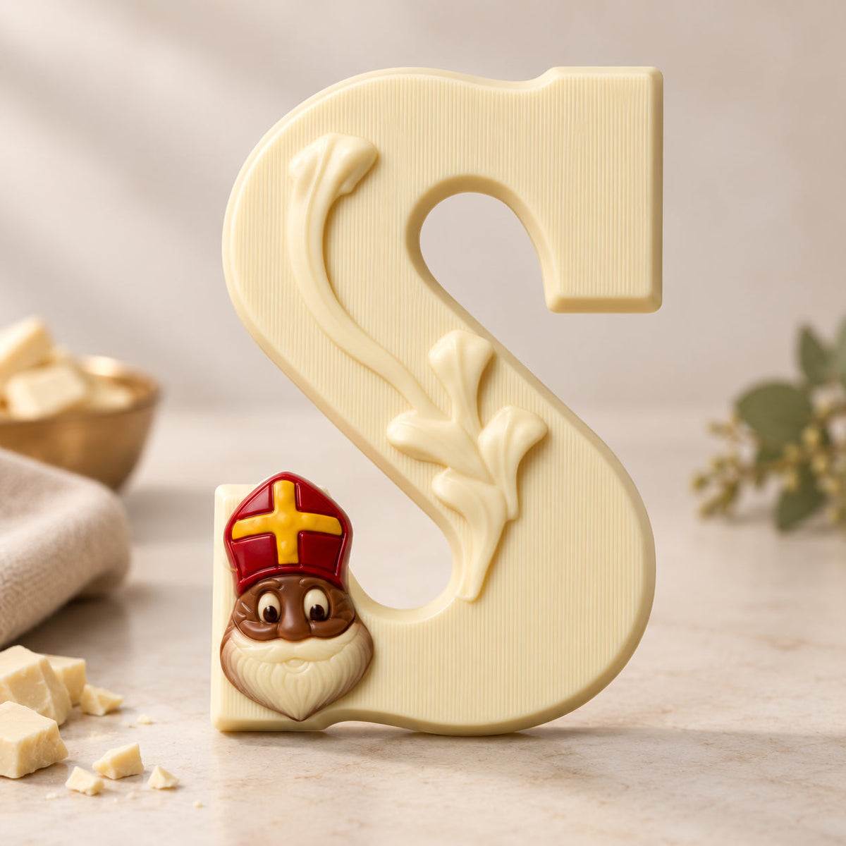 Persoonlijke chocoladeletter naar keuze voor een feestelijk Sinterklaas cadeau