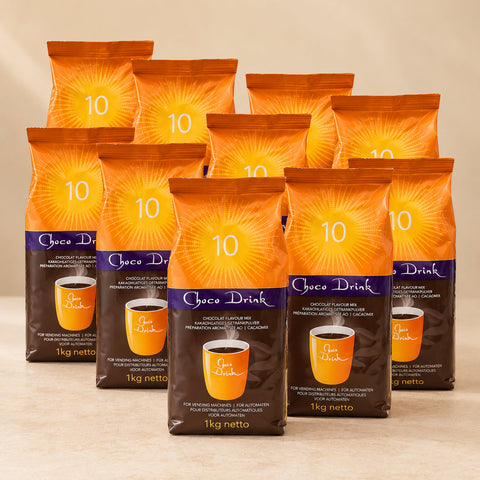 Chocomel cacaopoeder topping Luxe 10 x 1000 gram voor koffiemachines