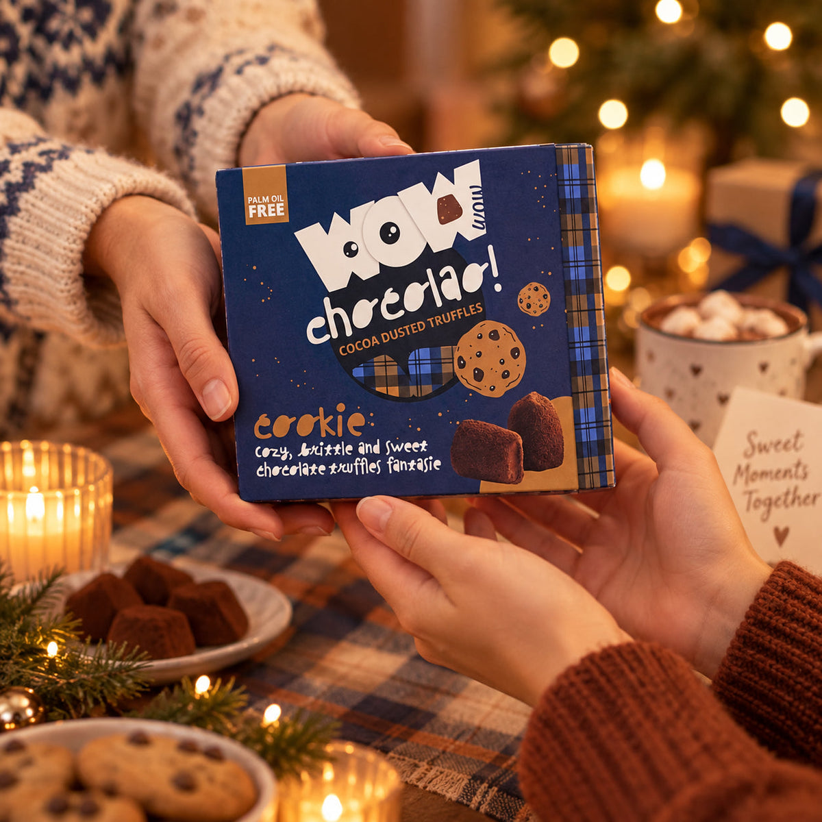Cookie Crumble chocoladetruffels cadeau voor leraar Sinterklaas en Kerst