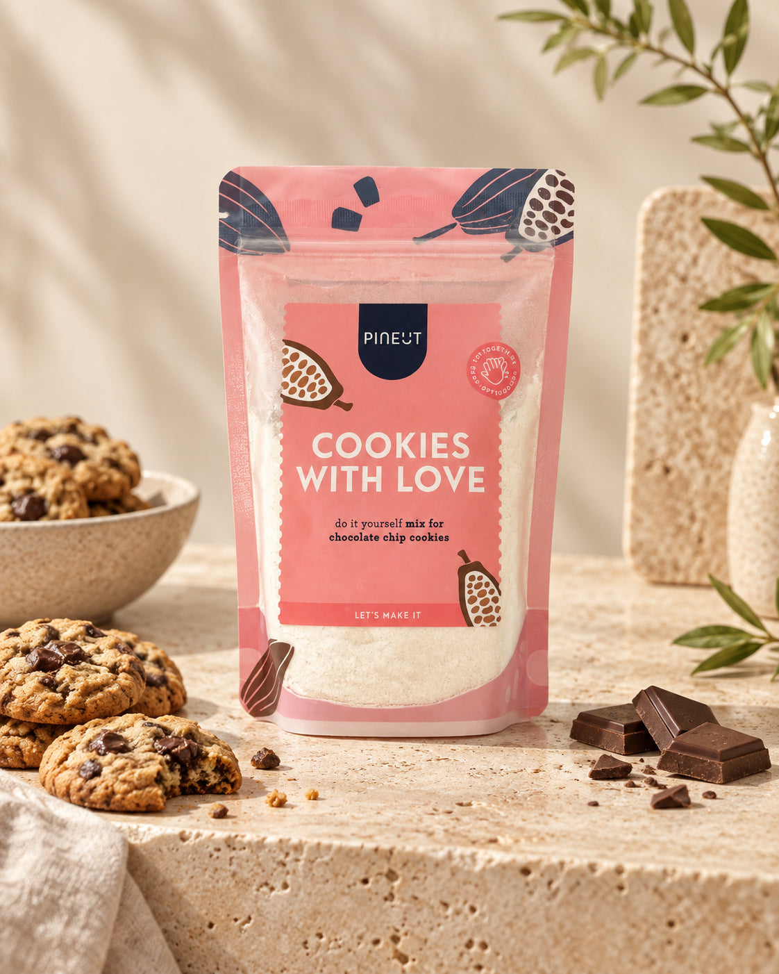 Cookies with Love van Pineut op rustige sfeervolle productachtergrond