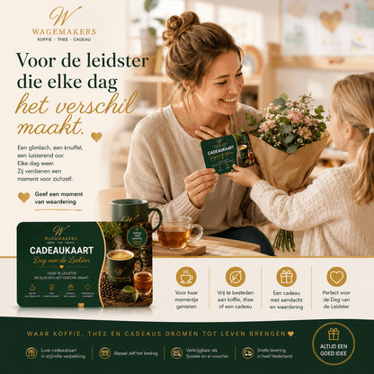 Dag van de Leidster cadeaukaart van Wagemakers Koffie Thee Cadeau